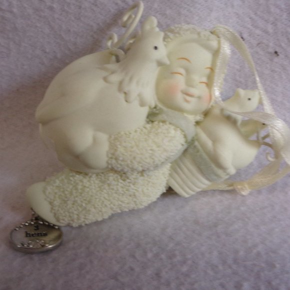 Dept. 56 Three French Hens Snowbabies Ornanment